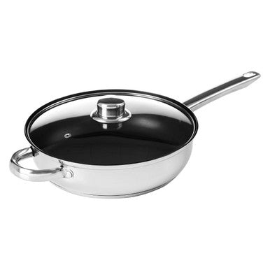Orsina Stainless Steel Non-Stick Frypan with Glass Lid - 24cm