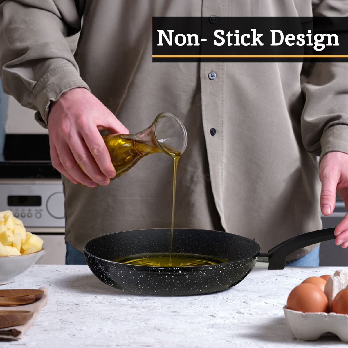 Orsina Stoneflam Frying Pan - 26cm