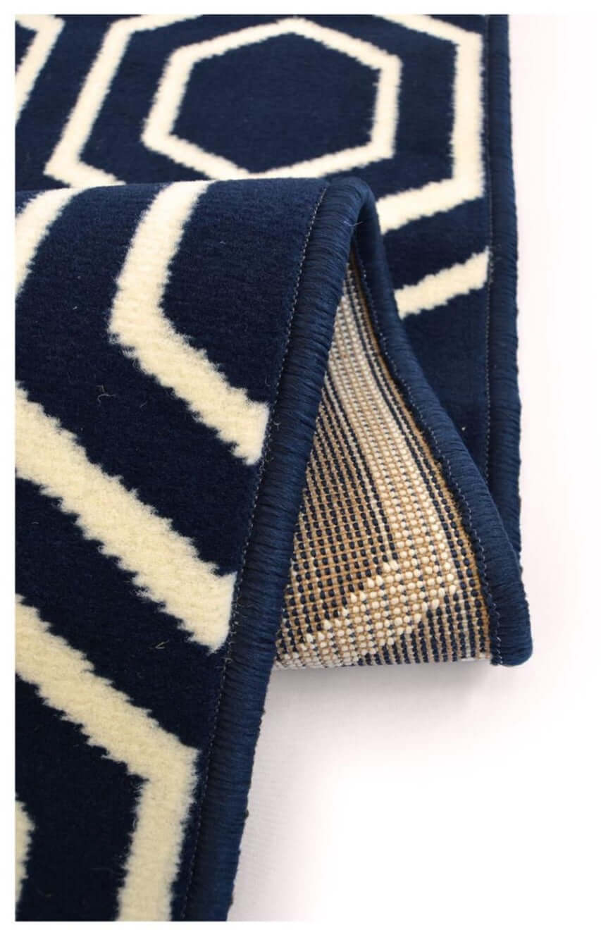 Maestro Honeycomb Navy Rug | 100% polypropylene