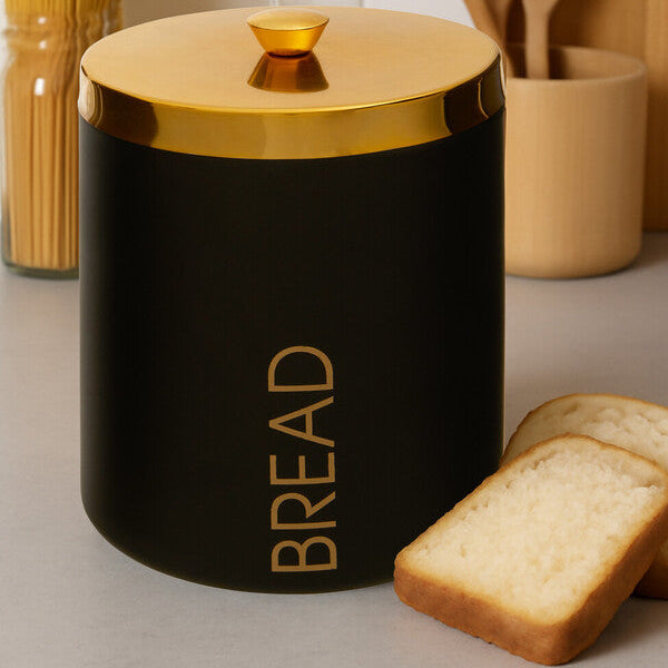 Orsina Liberty Black Enamel Finish Bread Bin
