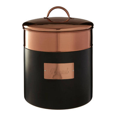 Orsina Prescott Charcoal & Copper Bread Bin