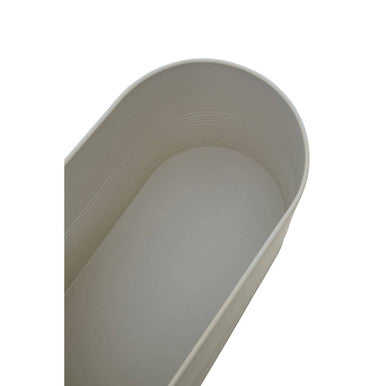 Orsina Alton Cream Metal Bread Bin with Bamboo Lid
