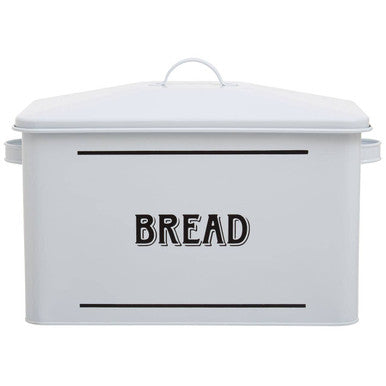 Orsina Grocer White Metal Bread Bin