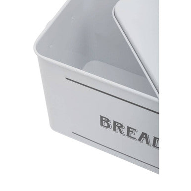 Orsina Grocer White Metal Bread Bin