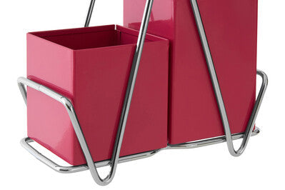 Orsina 2-Compartment Hot Pink Cutlery Caddy