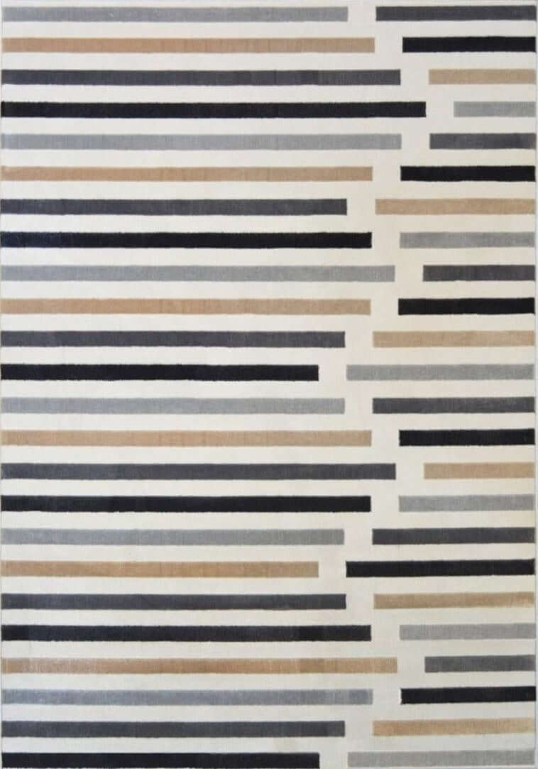 Abstract Multicolour Stripe Rug R469A by The Rugs