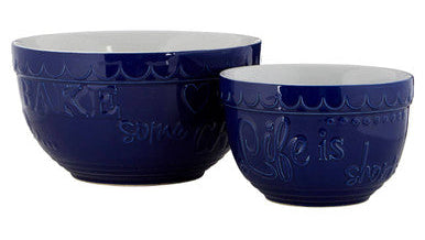 Orsina Gigi Blue & White Mixing Bowls - Set of 2