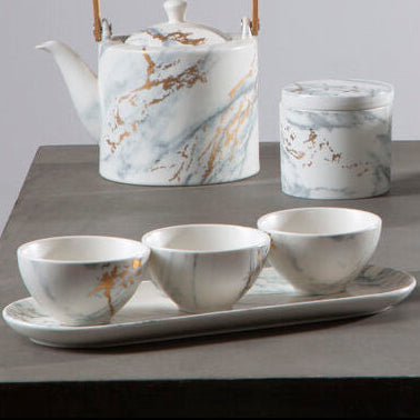 Orsina Marble Luxe Dip Bowls with Tray Set