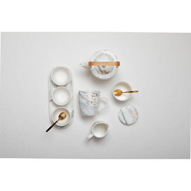 Orsina Marble Luxe Dip Bowls with Tray Set