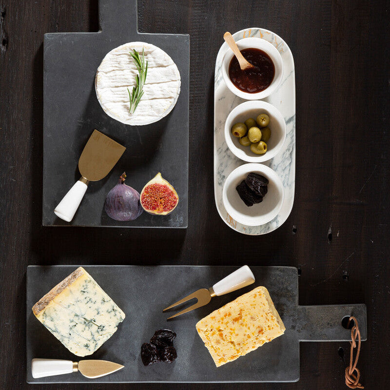 Orsina Marble Luxe Dip Bowls with Tray Set