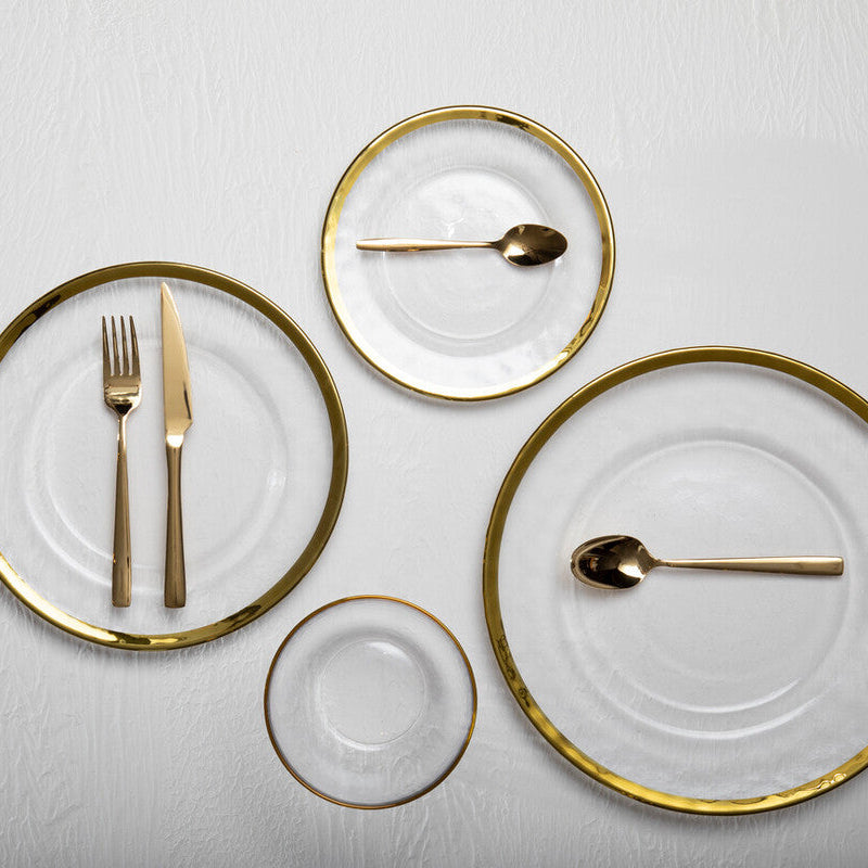 Orsina Avie Glow 16-Piece Gold Cutlery Set