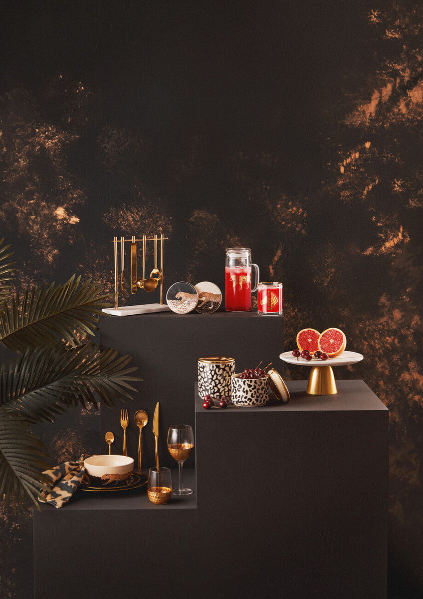 Orsina Avie Glow 16-Piece Gold Cutlery Set