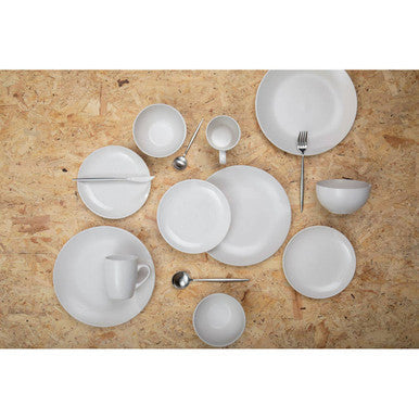 Orsina Modern Retro 16-Piece Matte Silver Cutlery Set