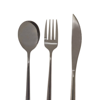 Orsina Mimo 3-Piece Black Travel Cutlery Set with Case