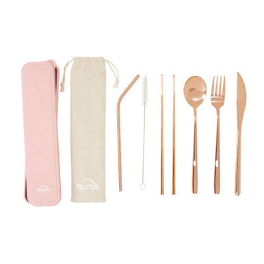 Orsina Mimo 6-Piece Rose Gold Travel Cutlery Set