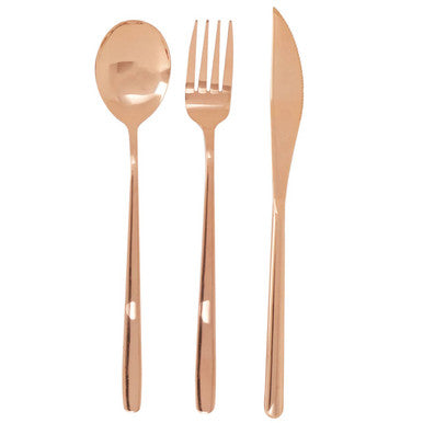Orsina Mimo 6-Piece Rose Gold Travel Cutlery Set