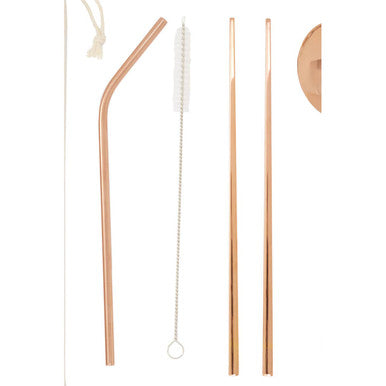 Orsina Mimo 6-Piece Rose Gold Travel Cutlery Set