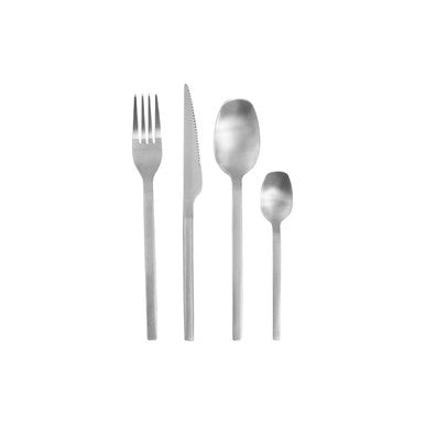 Orsina Avie 16-Piece Silver Matte Finish Cutlery Set