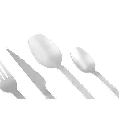 Orsina Avie 16-Piece Silver Matte Finish Cutlery Set