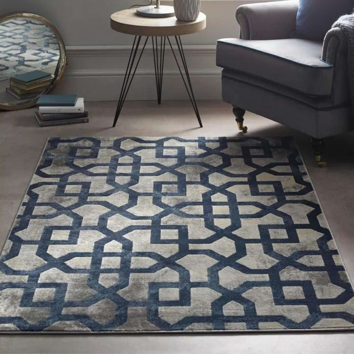 Avanti Navy Moroccan Rug | The Rugs