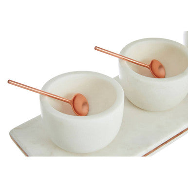 Orsina Monzaro Marble Dip Bowls with Board Set