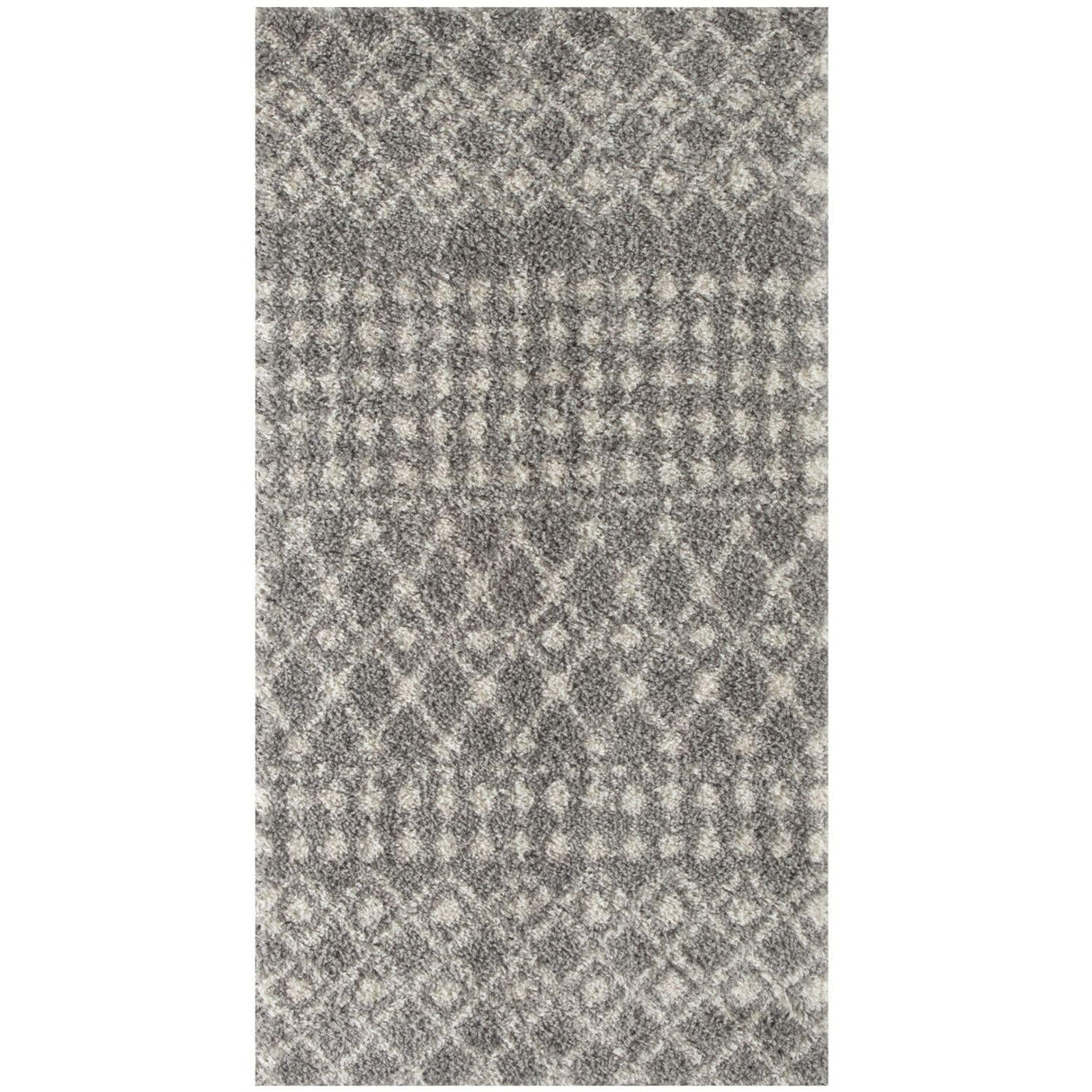 The Rugs Moroccan Grey Shaggy Rug 1010