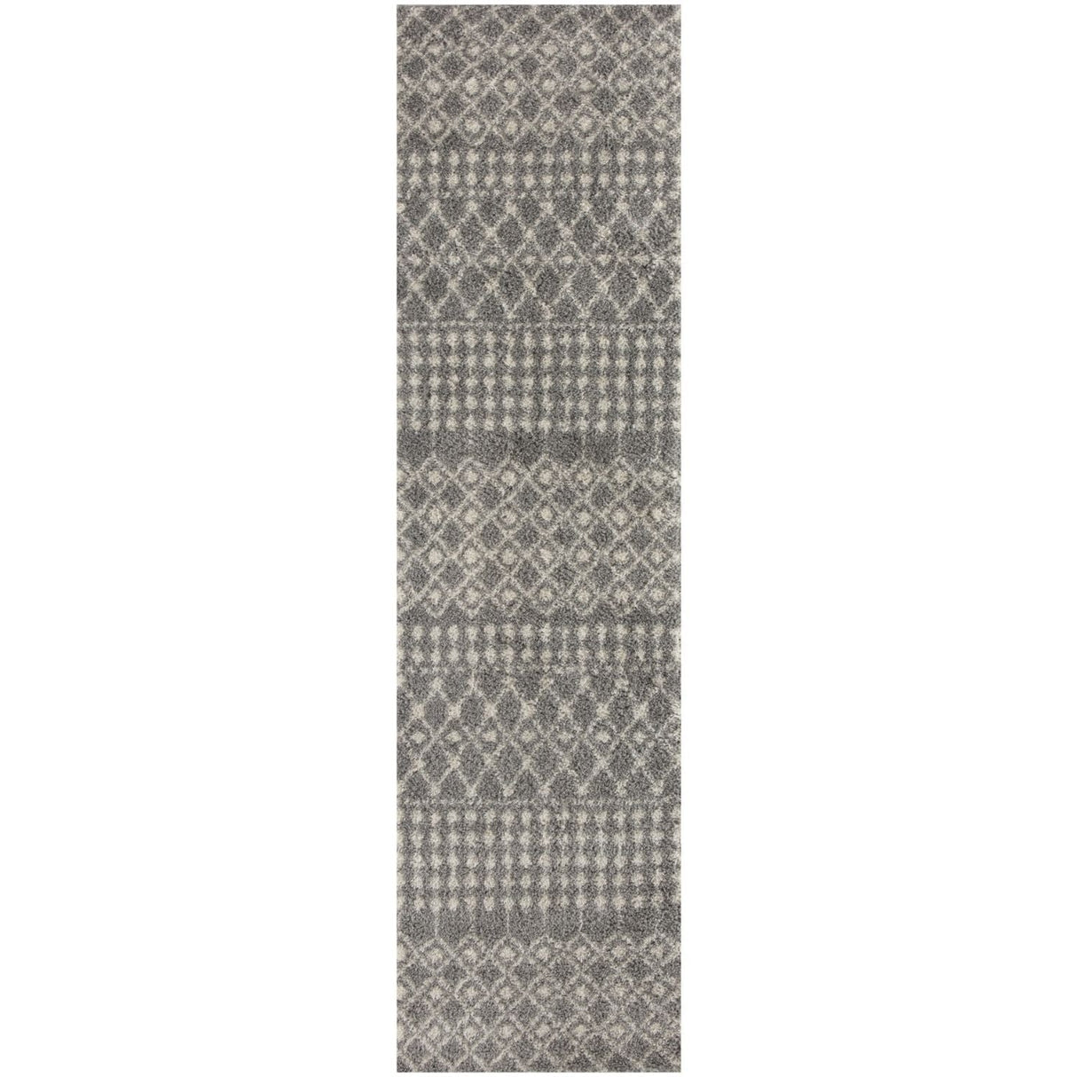 The Rugs Moroccan Grey Shaggy Rug 1010