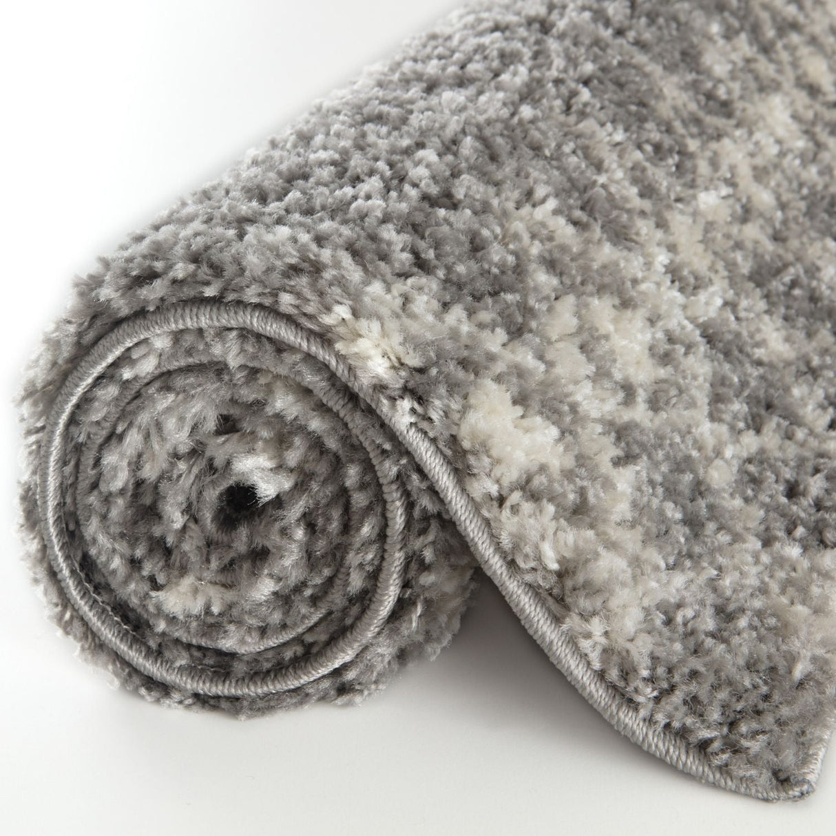 The Rugs Moroccan Grey Shaggy Rug 1010