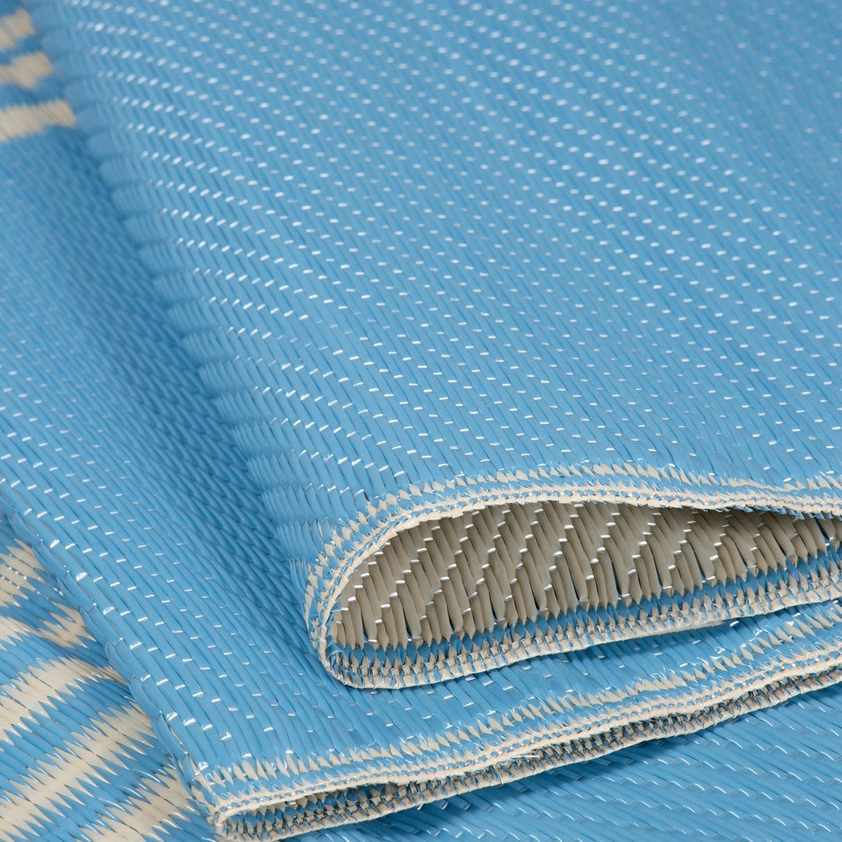 Urban Outdoor Waterproof Patio & Garden Rug Blue‑Beige 1010