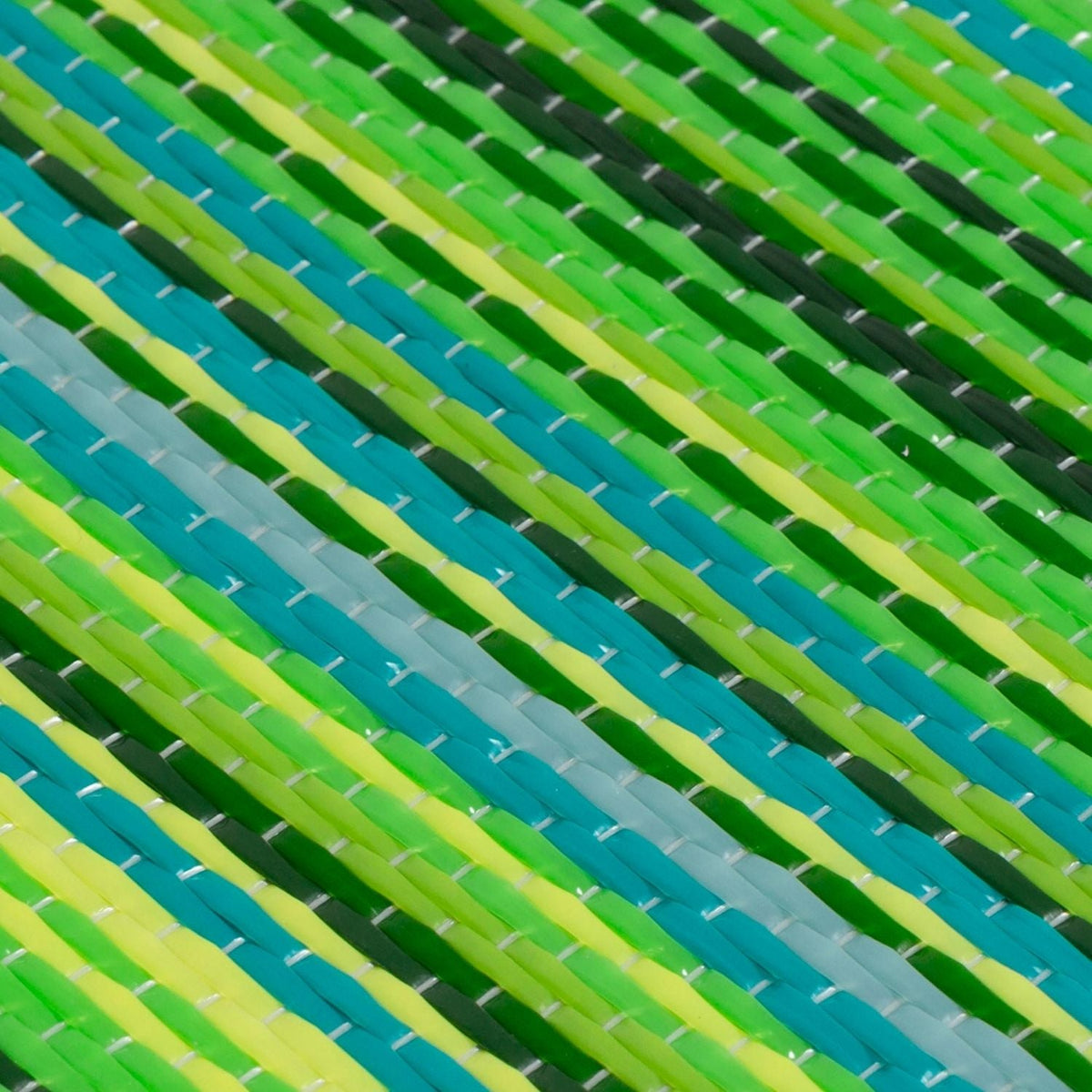 Rainbow Outdoor Waterproof Patio & Garden Rug - Green