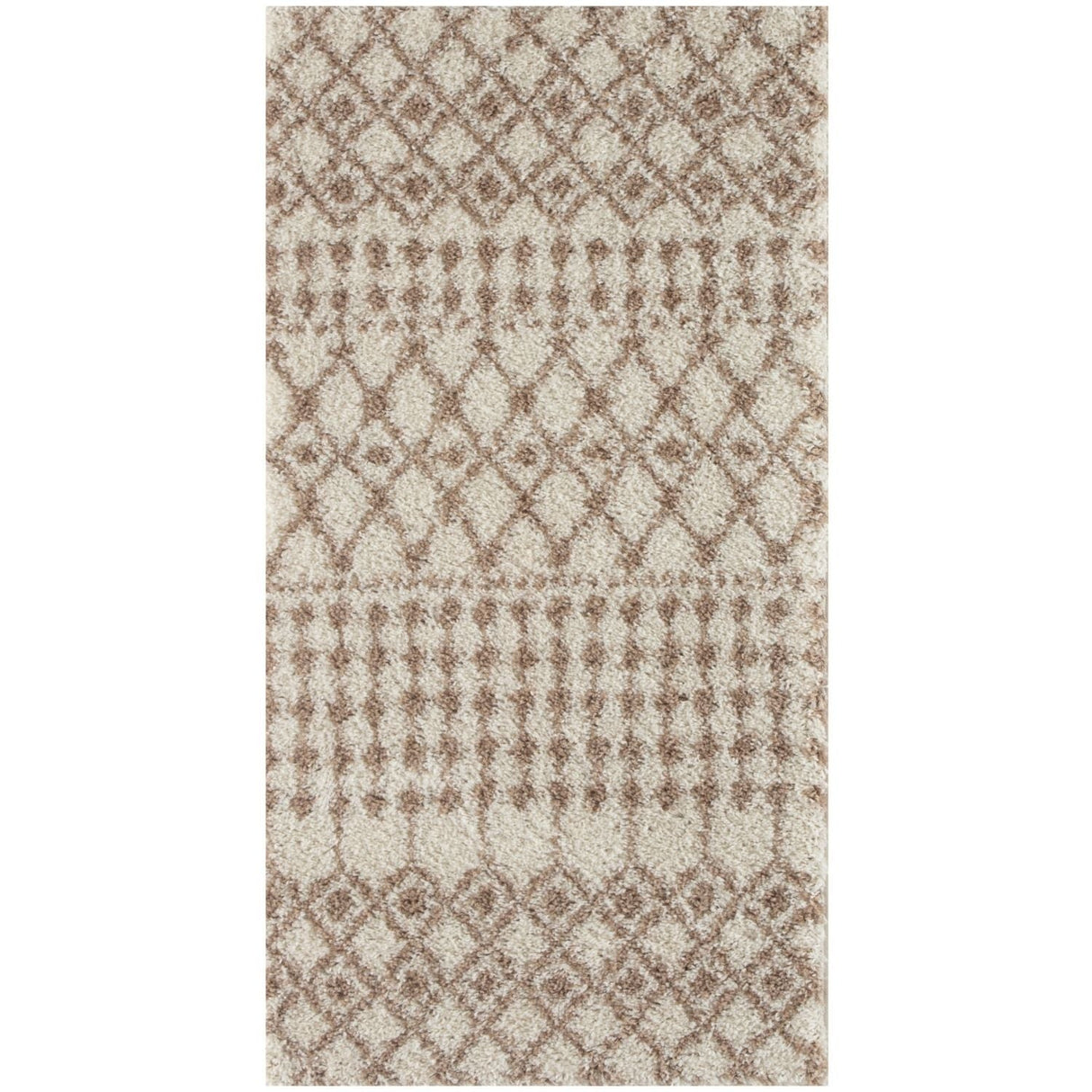 Moroccan Ivory Beige Shaggy Rug | 100% polypropylene