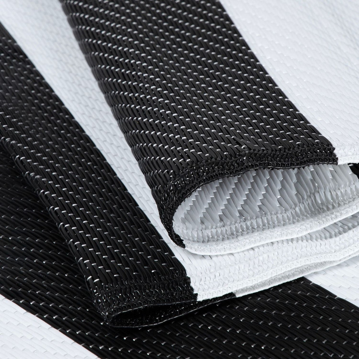 Rainbow Outdoor Rug Black & White 1030 | The Rugs