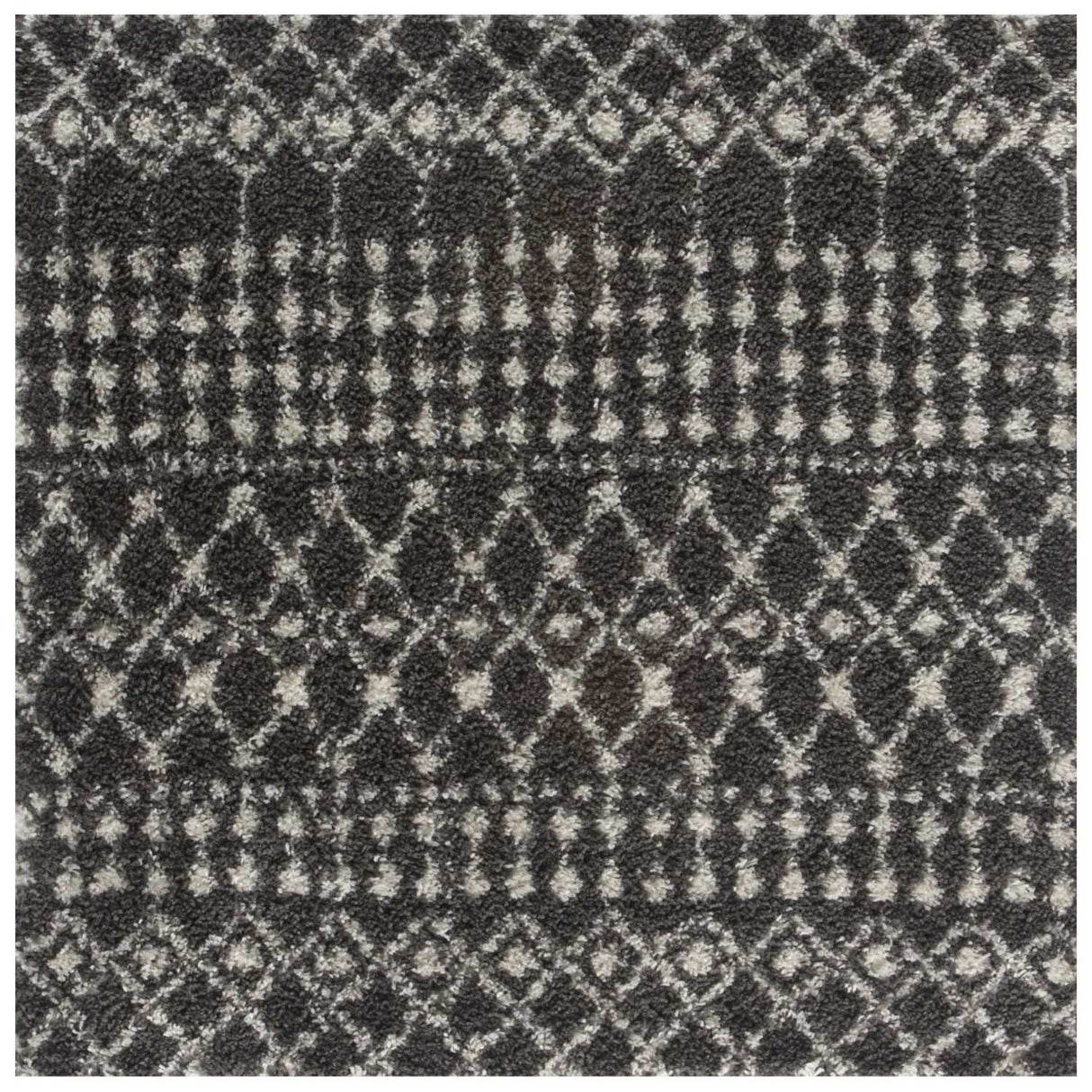 The Rugs Moroccan Dark Grey Shaggy Rug | 1040