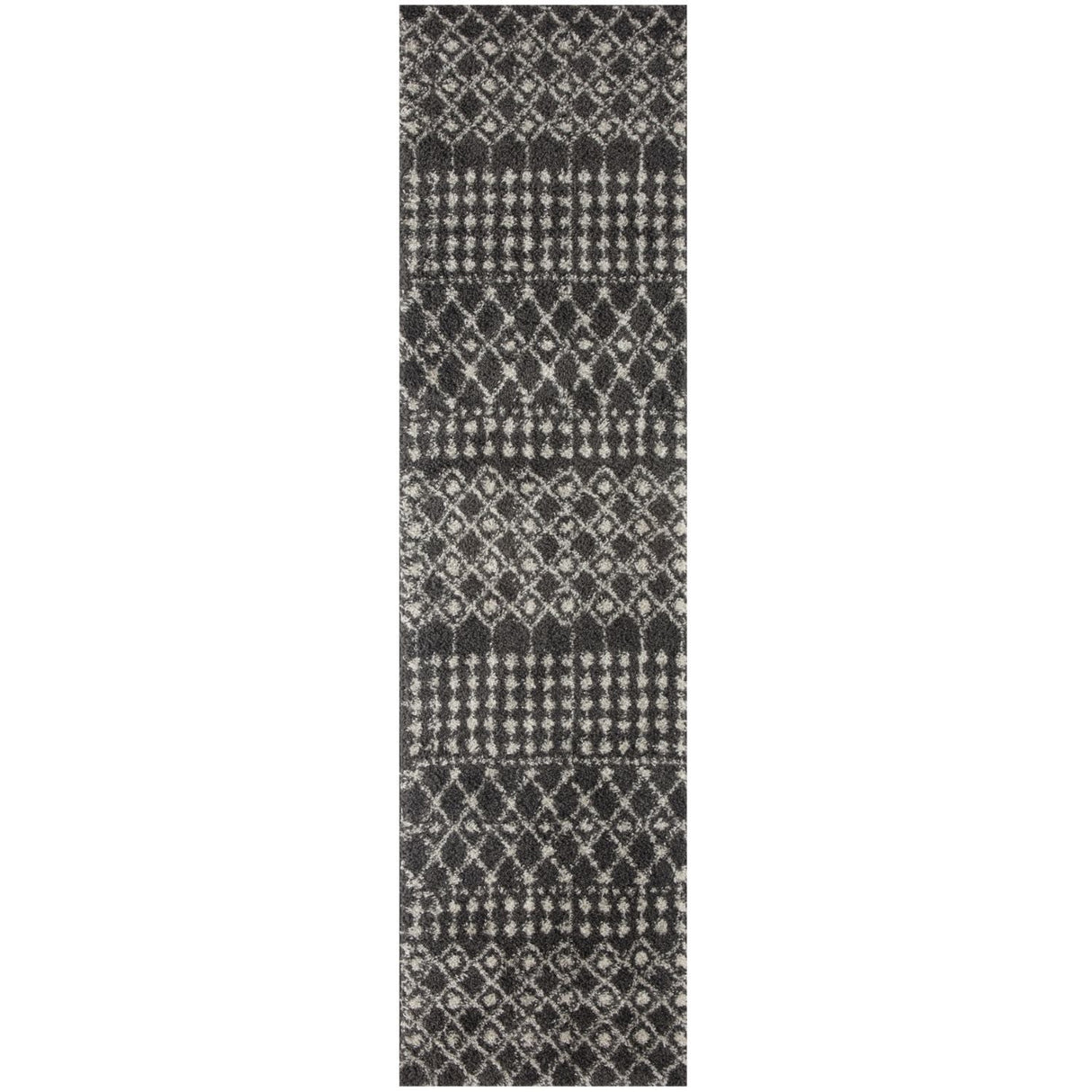 The Rugs Moroccan Dark Grey Shaggy Rug | 1040