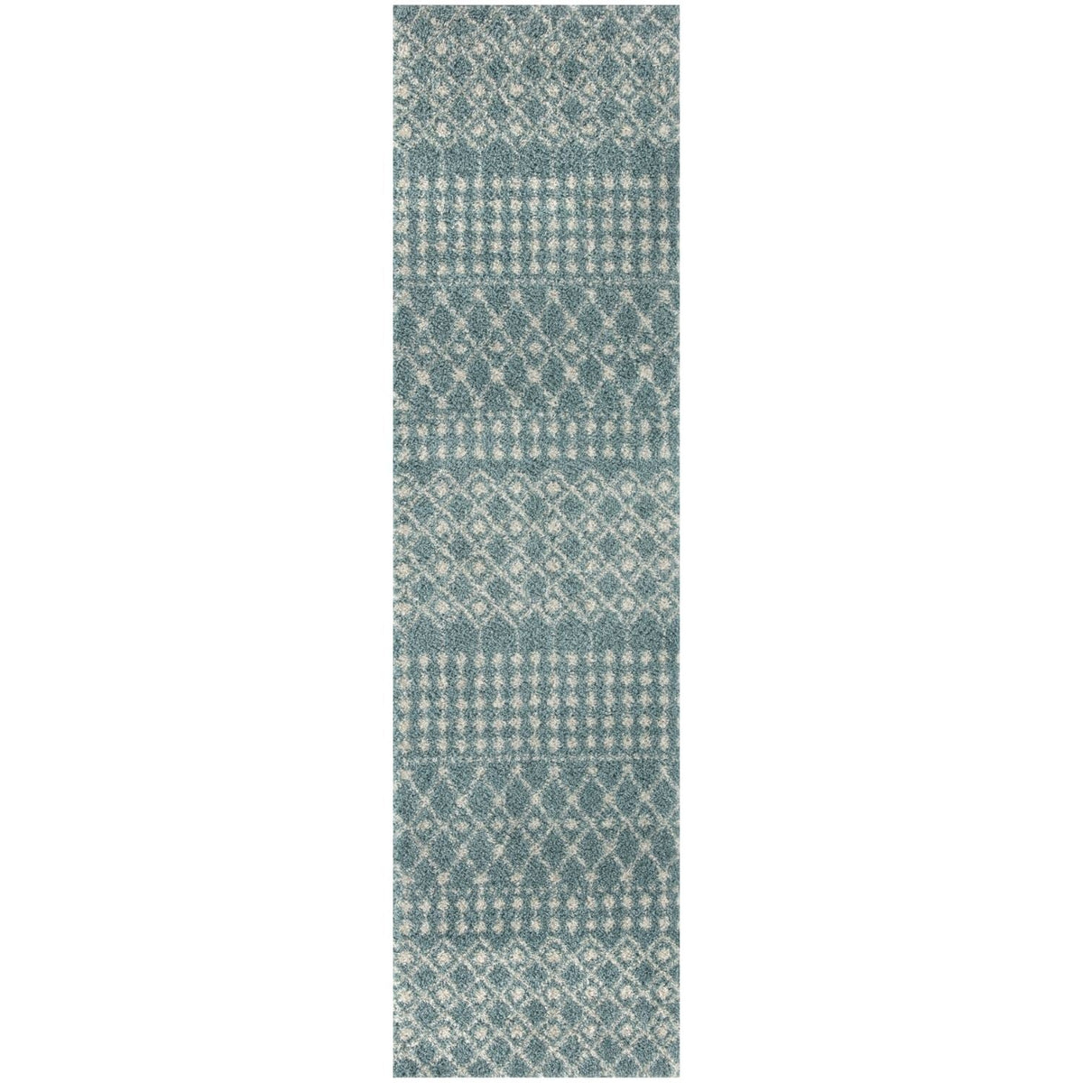 Moroccan Duck Egg Blue Shaggy Rug 1050 | The Rugs