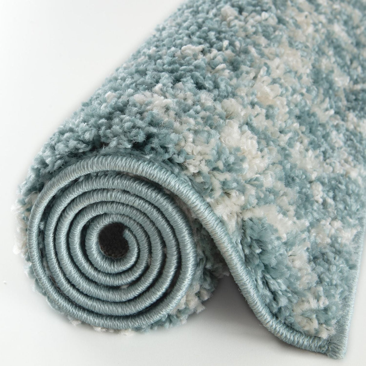 Moroccan Duck Egg Blue Shaggy Rug 1050 | The Rugs