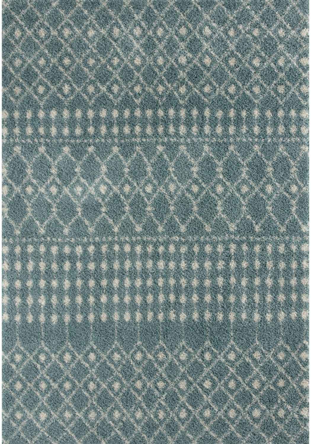 Moroccan Duck Egg Blue Shaggy Rug 1050 | The Rugs