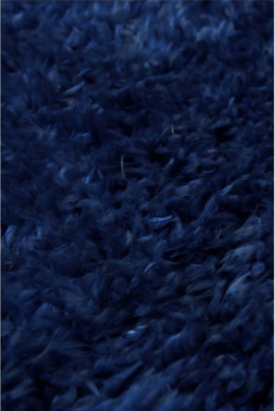 Lagom Navy Shaggy Rug - 100% polyester