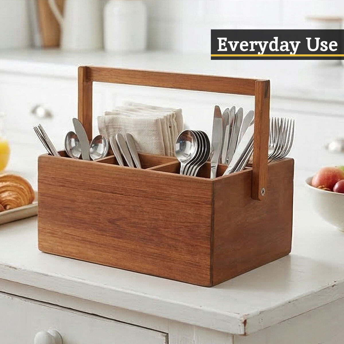 Orsina Socorro Acacia Cutlery Caddy
