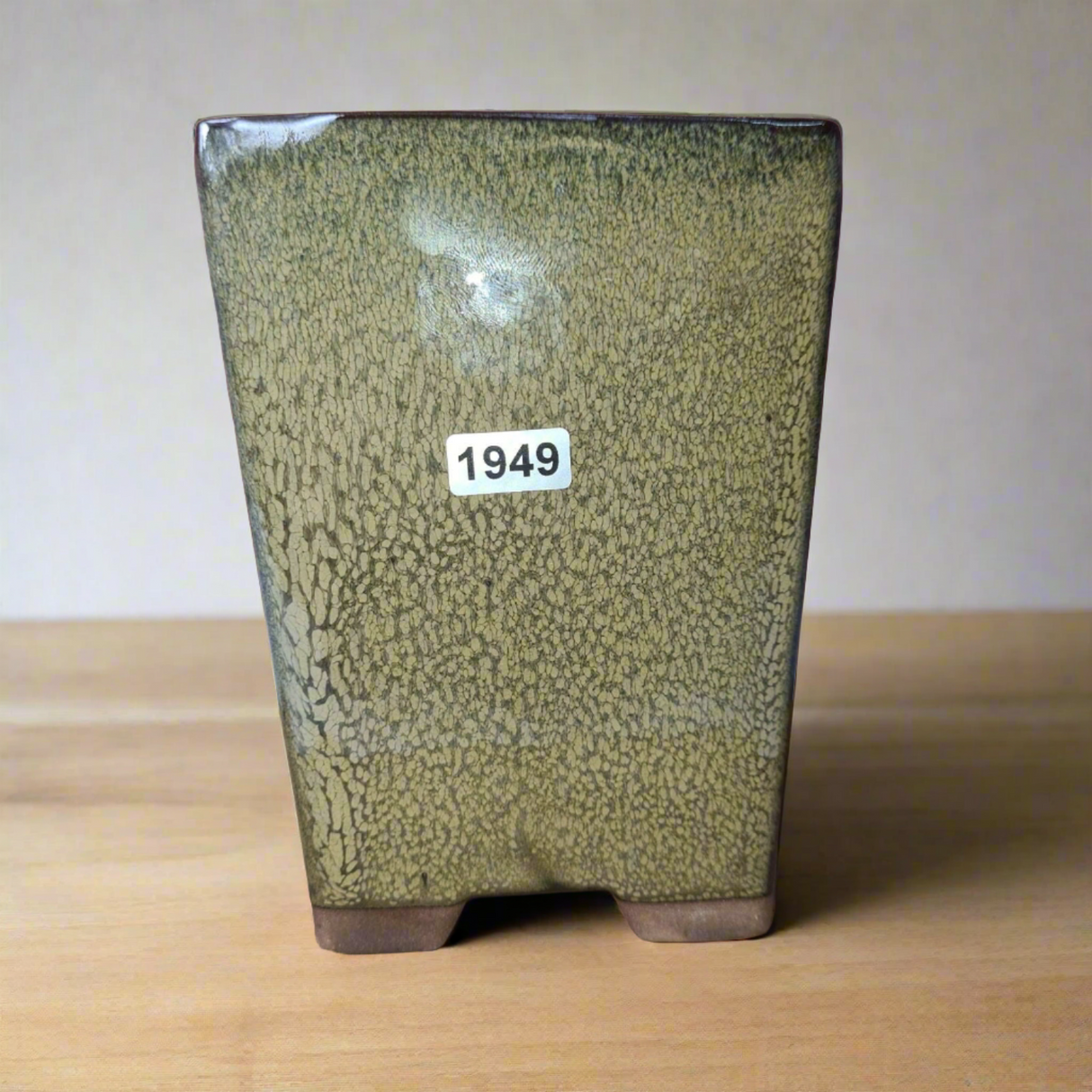 Yorkshire Bonsai Green Cascade Glazed Bonsai Pot - 11cm