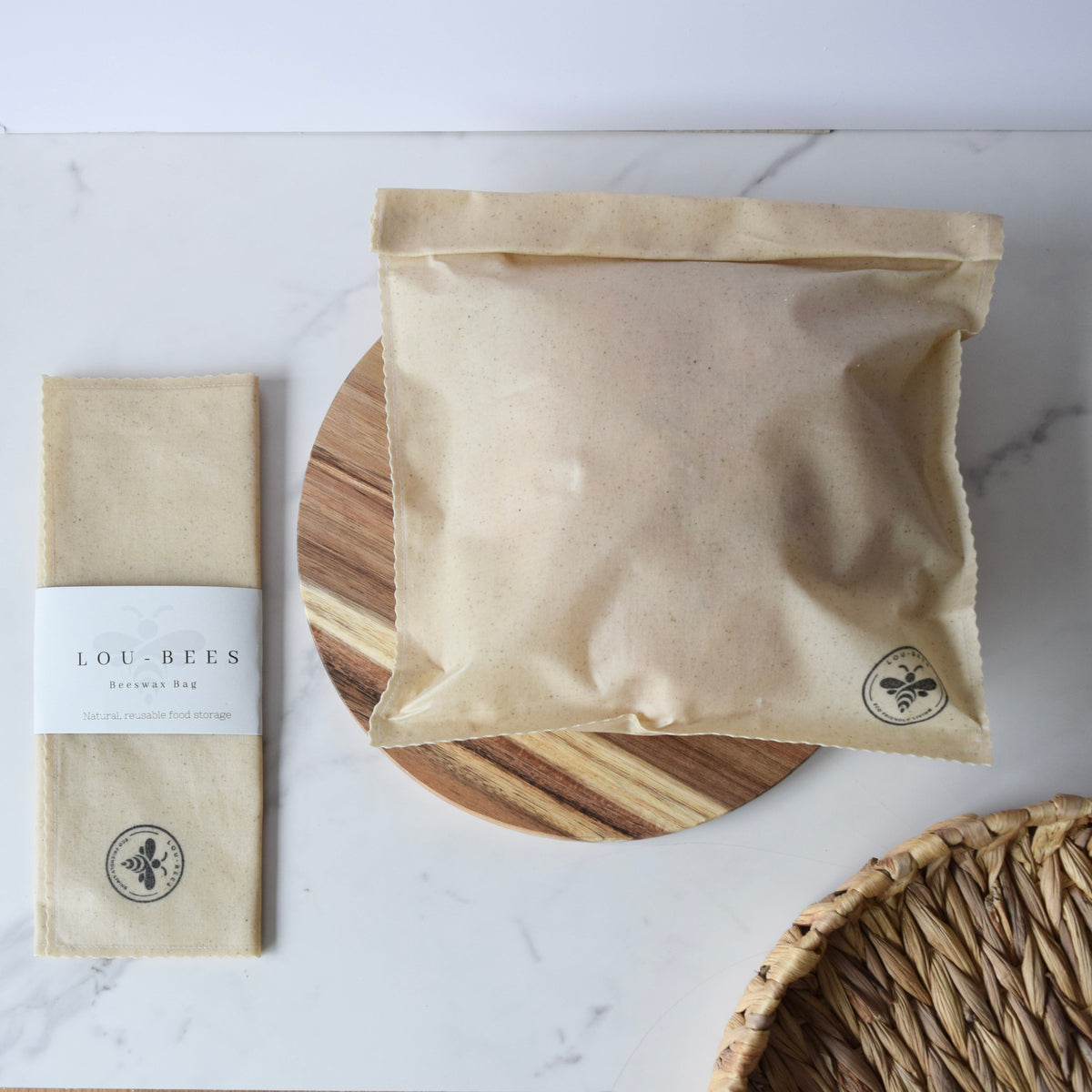 Lou-bees Closer to Nature Reusable Beeswax Bag
