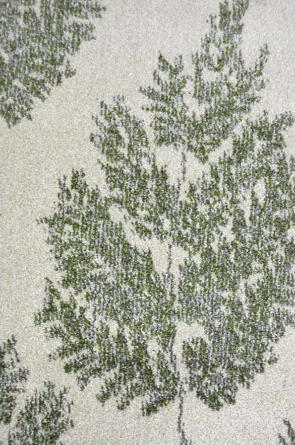 Villa Green Floral Rug - 100% polypropylene