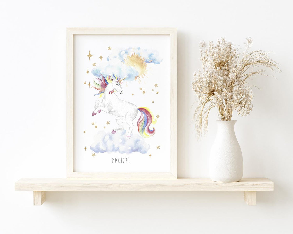 Personalised Watercolour Unicorn Print | Katie Hipwell Design