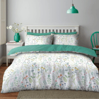 Blush & Bale Green Meadow Duvet Set - 100% Microfibre Polyester