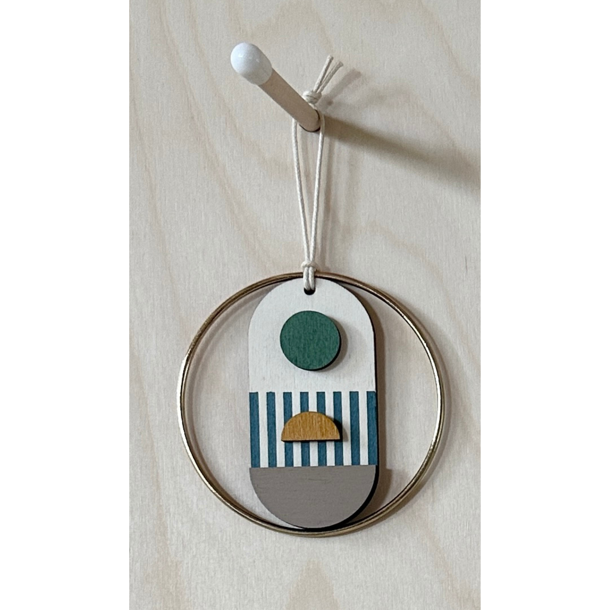 Small Geometric Wall Hanging | Mini Wooden Decoration