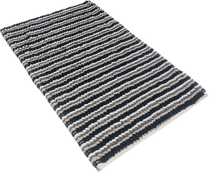 OLIVIA ROCCO 2 Piece Amalfi Super Soft Absorbent Bath Mat Set - 50x80 cm
