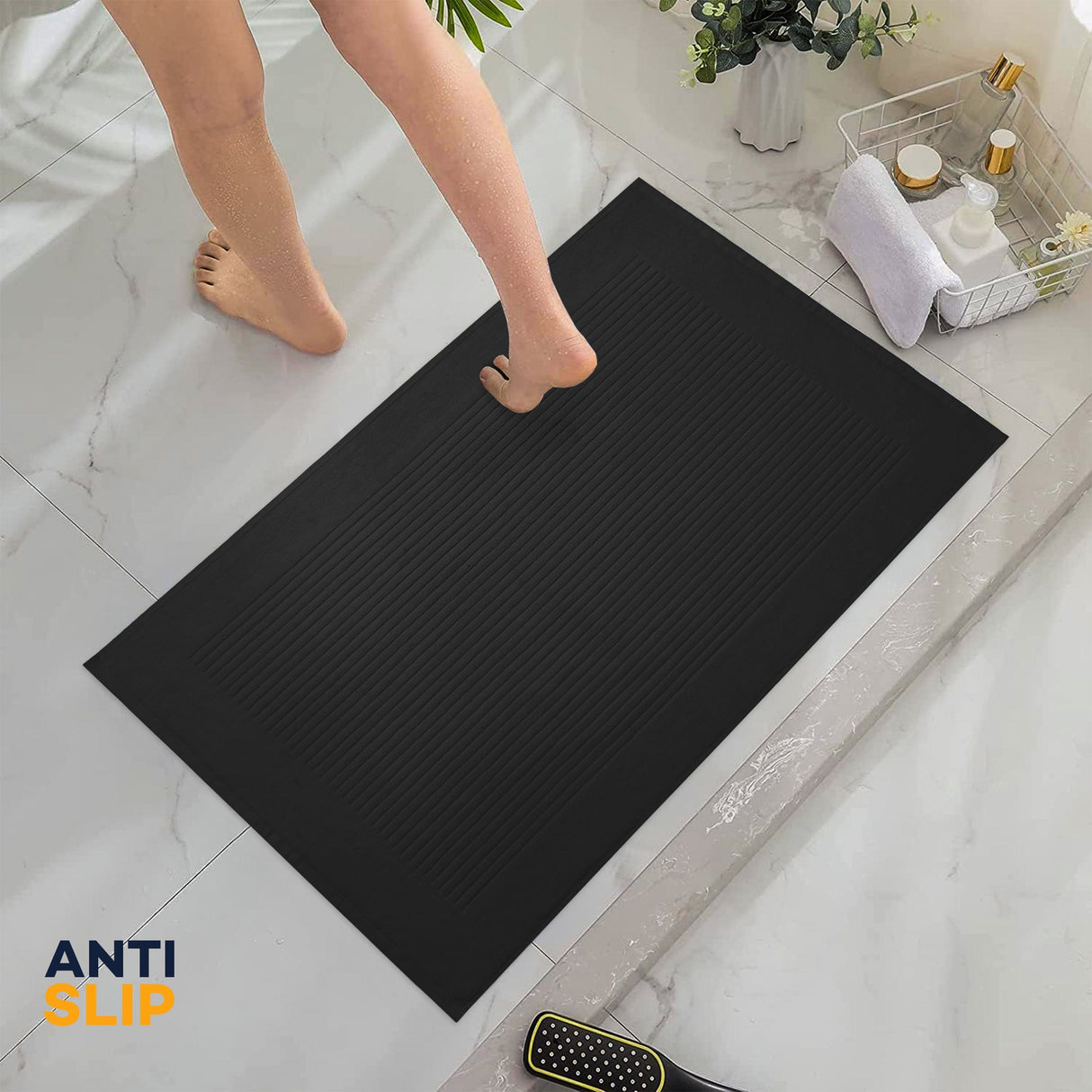 2 Piece Monaco Non Slip Bath Mat Rug Set by OLIVIA ROCCO