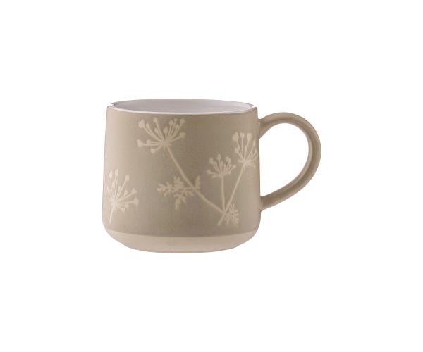 Mason Cash Botanical Gypsophila Stone Mug, 400ml