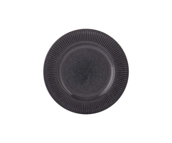 Mason Cash Reactive Linear Side Plate, Black, 21cm
