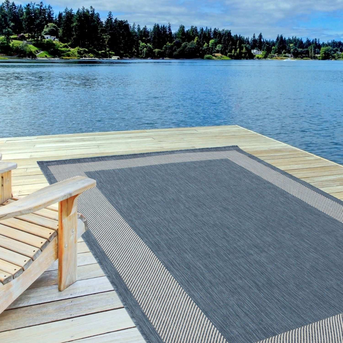 Ecology Outdoor Rug Blue 200BL by The Rugs